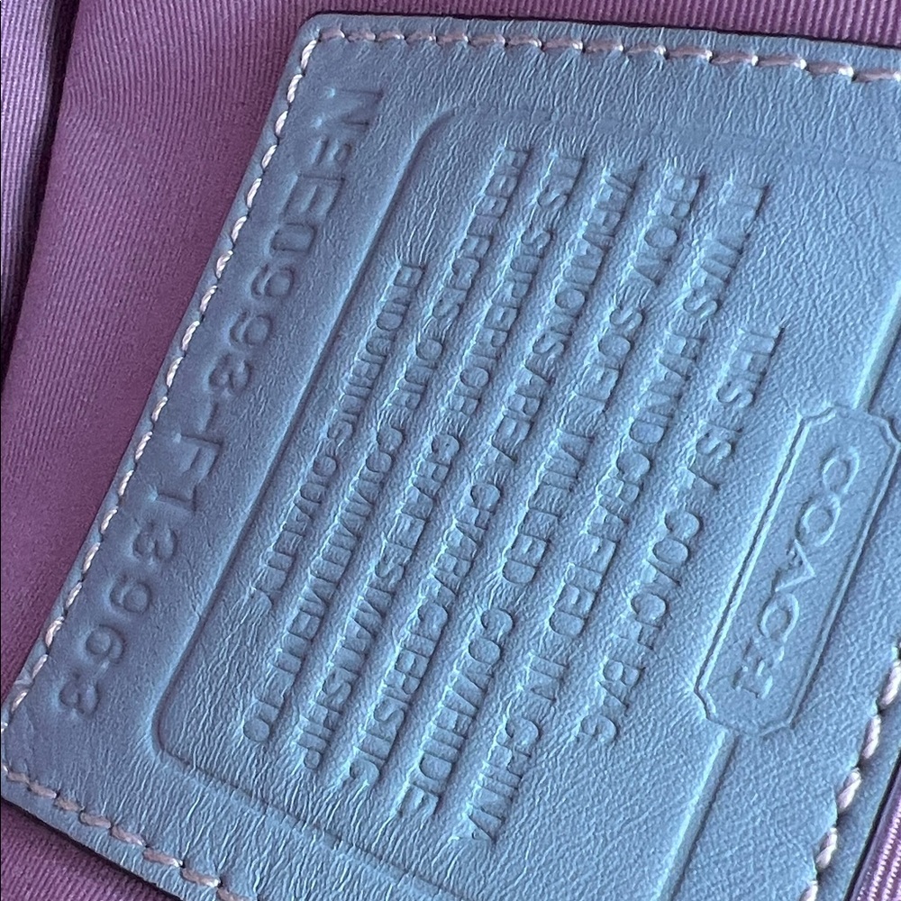 Coach Light Blue Pebbled Leather Satchel - Picture 4 of 9